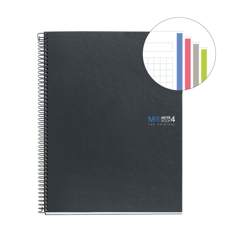 NoteBook4 A5 5x5 Basic Grafito