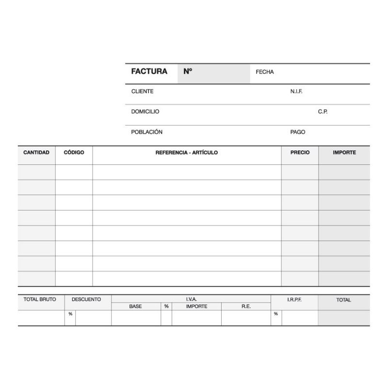 Talonario Facturas Apli 145x105mm - 50/50 hojas