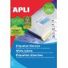 Etiquetas Adhesivas APLI A4 Blancas 25h  99,1x38,1 et/hoja 14