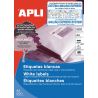 Etiquetas Adhesivas APLI A4 Blancas 500h  52,5x21,2 et/hoja 56