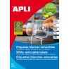 Etiquetas  Adhesivas APLI A4 Removibles  100h  210x148 et/hoja 2