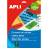Etiquetas Adhesivas APLI A4 Colores 100h  Azul 210x297 et/hoja 1